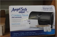 ANGEL SOFT COMPACT CORELESS TISSUE AND DISPENSER