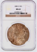 Coin 1885-O Morgan Silver Dollar MS63