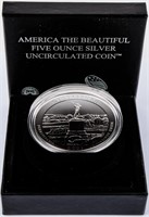 Coin 5 Troy Oz Gettysburg NP Silver Bullion