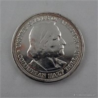 1893 Columbian Exposition AU Silver Half Dollar
