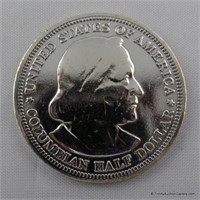 1892 Columbian Exposition AU Silver Half Dollar