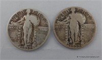1930 1930-S Standing Liberty Silver Quarter Coins