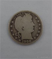 1900-S Barber Silver Quarter Coin