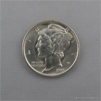 1941-S Mercury Unc. Silver Dime Coin