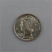 1942 Mercury Unc. Silver Dime Coin