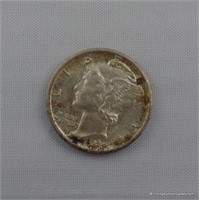 1945-S Mercury Unc. Silver Dime Coin