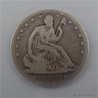 1855-O Seated Liberty Silver Half Dollar Coin