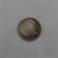 1837 Caped Bust Silver Dime Coin