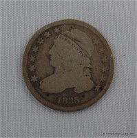 1835 Caped Bust Silver Dime Coin