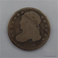 1829 Caped Bust Silver Dime Coin