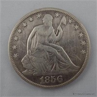 1856-O Seated Liberty Silver Half Dollar Coin