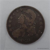 1831 Caped Bust Silver Half Dollar coin