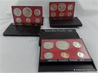 1973 1974 1975 U S Mint Proof Coin Sets