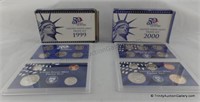 1999 9pc. and 2000 10pc. U S Mint Proof Coin Sets