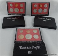 1980 1981 1982 U S Mint Proof Coin Sets