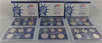 2004 2005 2006 10pc. U S Mint Proof Coin Sets