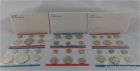 1977 1979 1980 U S Mint Uncirculated Coin Sets