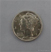 1940 Mercury Unc. Silver Dime Coin
