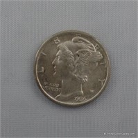 1936 Mercury Unc. Silver Dime Coin
