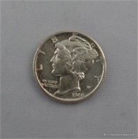 1940-S Mercury Unc. Silver Dime Coin