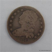 1836 Caped Bust Silver Quarter Coin