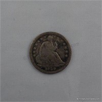 1839-O Seated Liberty Silver Half Dime Coin