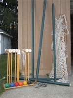 hammock with stand/ croquet set