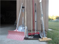 shovels and rakes