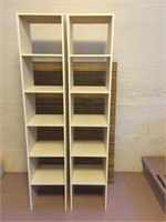 four stackable shelving units