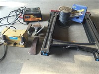 saw horses/ grinder/ battery charger