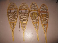 2 sets of wooden snowshoes