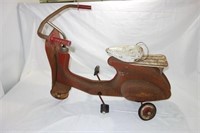 1950'S "VESPA" STYLE PEDAL SCOOTER WITH TRAINING