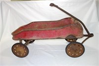 ANTIQUE RED PULL WAGON