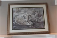 Large Wall Accent Swan Picture - Show of Splendor