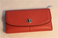 COACH Coral Leather Wallet NWT