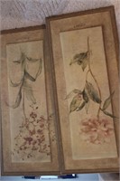 Art - Wood Floral Prints Blum Panel 1 & 2