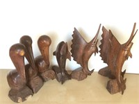 Hand carved wooden figurines