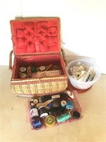 Vintage sewing basket