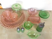 Vaseline green glassware and more