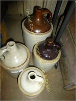 Lot of 4 stoneware jugs
