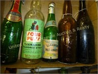 Box of 5 vintage bottles