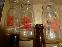 Box of 6 vintage bottles