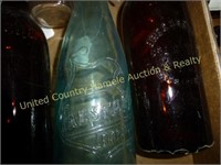 Box of 5 vintage bottles