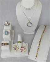 Sterling and Gem Stone Jewelry Assortment