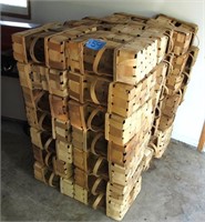 Over 160 wooden 8-quart produce baskets