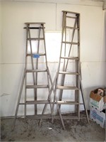 Lot, two 6' orchard ladders