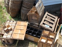 Lot of assorted wooden and plastic quart and pint