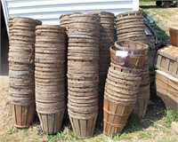 Lot, over 240 3/4 bushel wooden baskets
