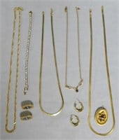 Collection of Gold Plated Sterling Jewelry