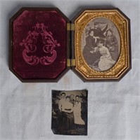 Two Ambrotype/ Daguerreotypes of Family Portraits